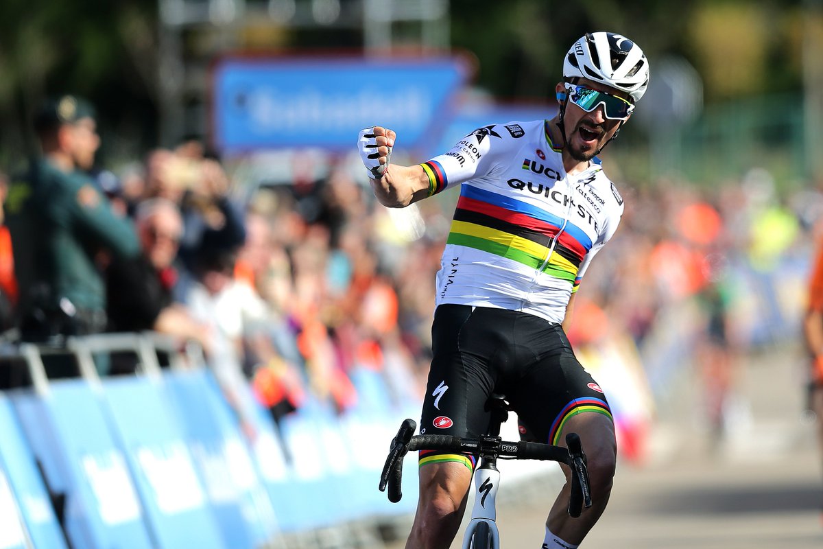 soudalquickstep's tweet photo. First reigning World Champion to take a win at #Itzulia in 61 editions!

Top job, @alafpolak1!

Photo: @GettySport https://t.co/Z9CKPpOQYC