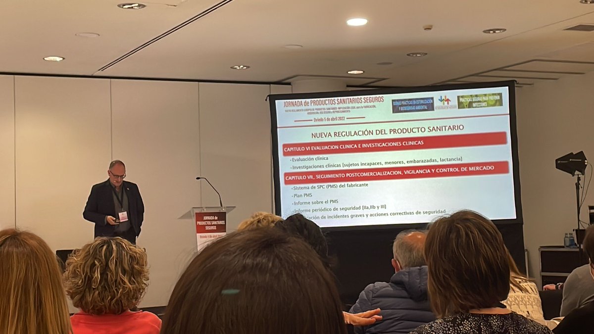 anecorm's tweet photo. 👉Antonio García Miravet @Tonigarmi, Vicepresidente de #ANECORM durante su participación en la Jornada de Productos Sanitarios,  celebrada hoy en #Oviedo, organizada por la Asociación de buenas prácticas en seguridad de pacientes @ABPSegPac https://t.co/60OwD4v25S