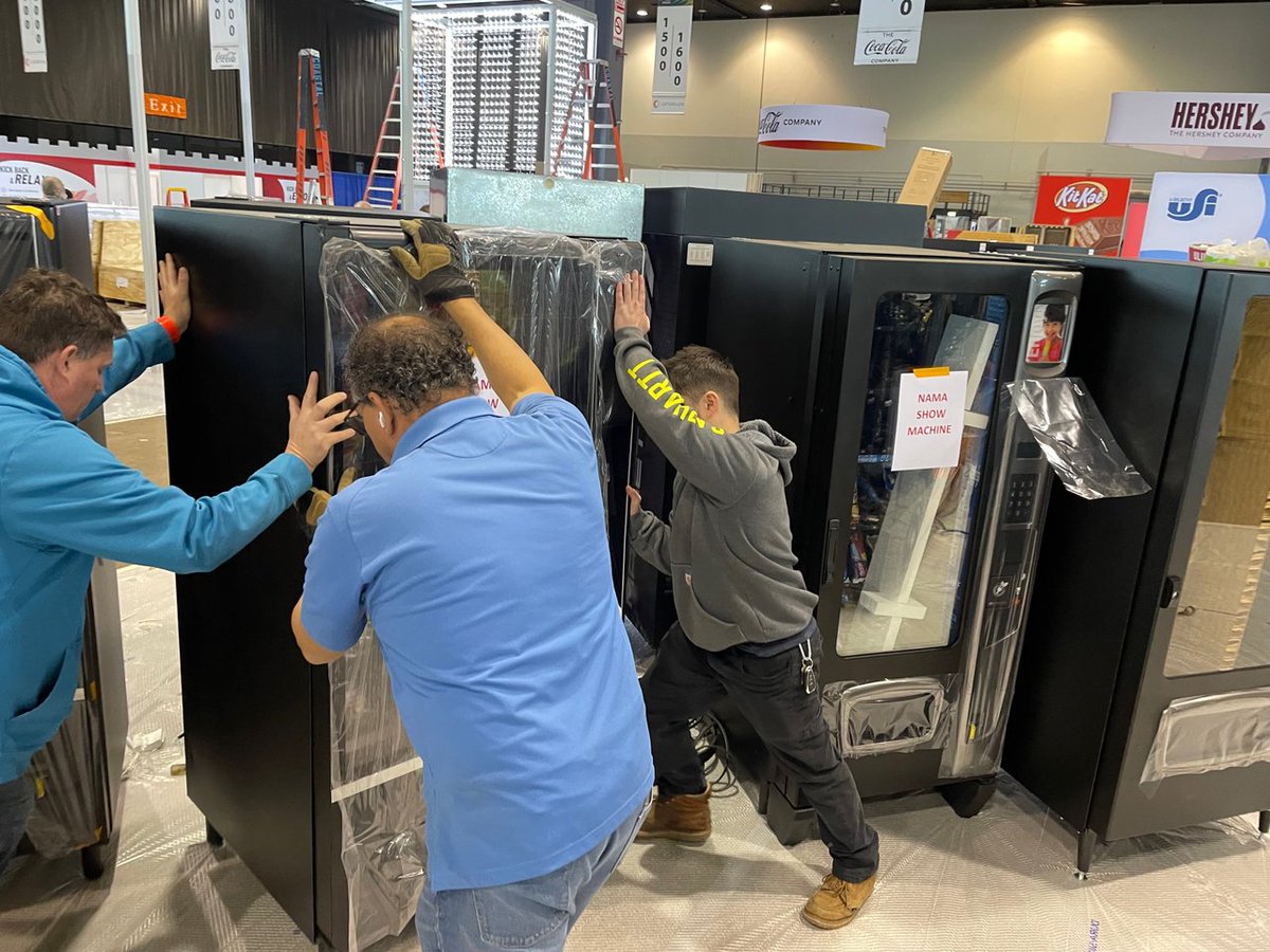 uselectit's tweet image. Our team is getting set up and ready to go for this week&apos;s @NAMAvending Show in Chicago! Don&apos;t forget to stop by Booth 1210 to see the latest in #vendingtechnology including our new Evoke Market. We will see you in Chicago!
bit.ly/3uSXLDf 
#thenamashow