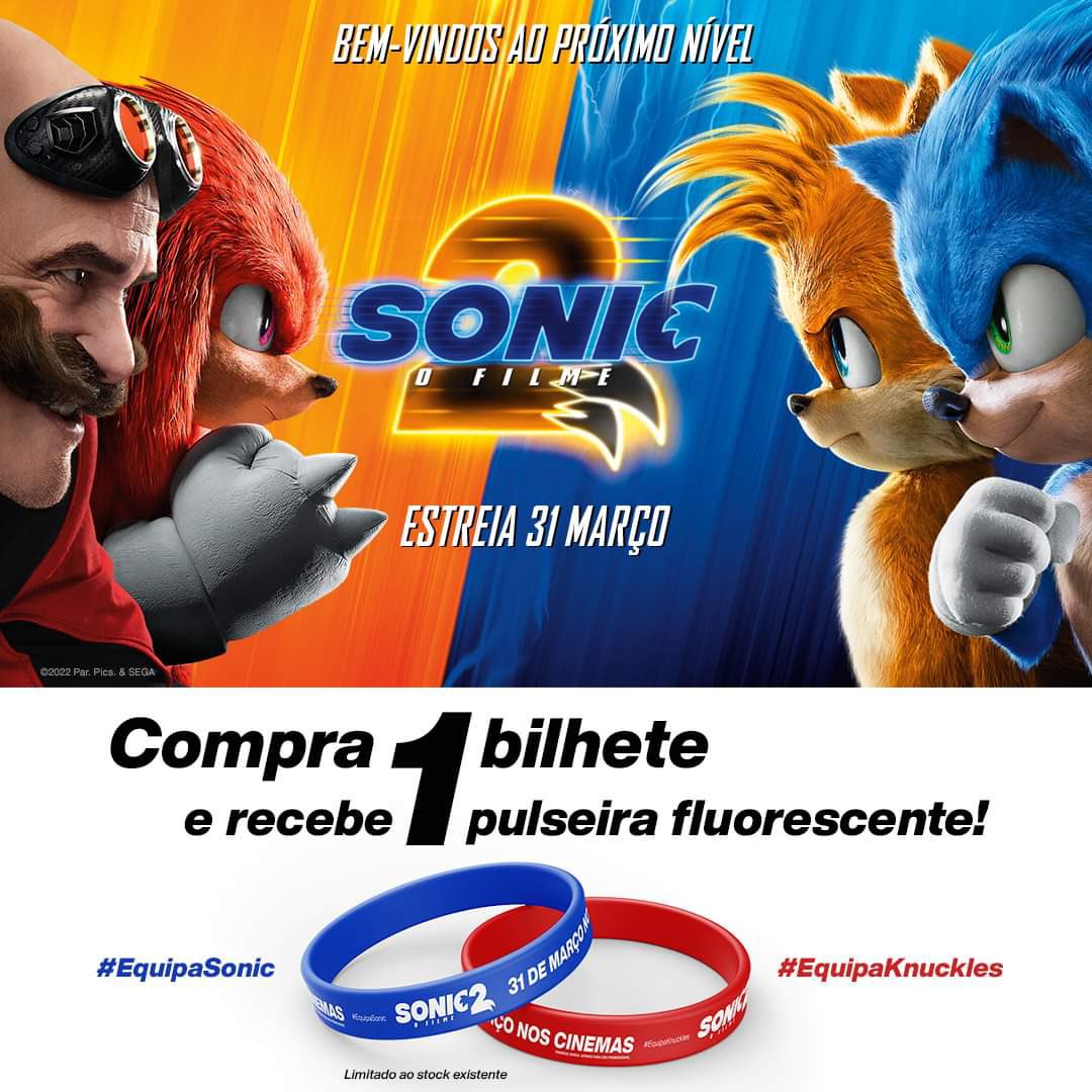 Sonic 2 — O Filme estreia em 1º nos cinemas dos EUA