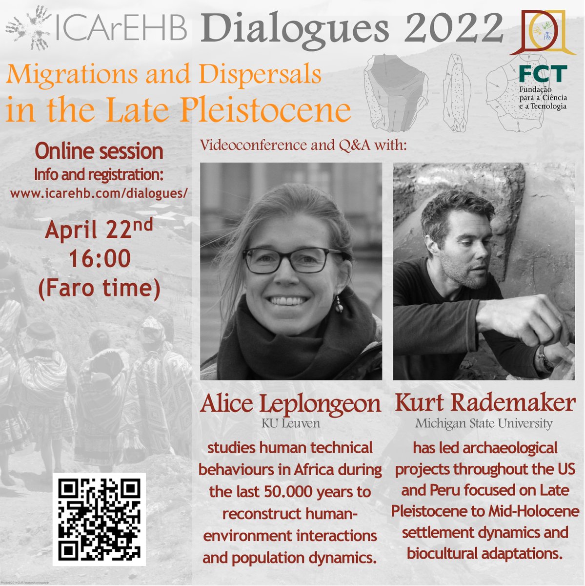 💬 ICArEHB Dialogues 2022
Our next Dialogue is on the 22nd of April and features Alice Leplongeon and Kurt Rademaker on the theme of Migrations and Dispersals in the Late Pleistocene.
icarehb.com/dialogues/migr…
#ICArEHBdialogues
