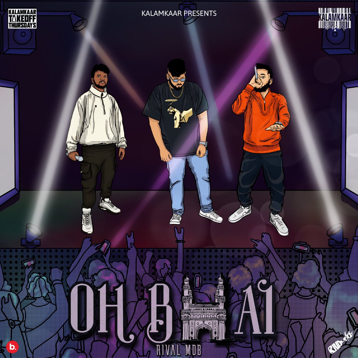 kalamkaarmusic_'s tweet photo. RIVAL MOB, taking off this Thursday 🗡️ Their latest single, "Oh Bhai" out on 07.04.2022 - this one's going off through the roof 🤫 #OhBhai #RivalMob #KalamkaarTakeoffThursdays https://t.co/glufs6ITVY