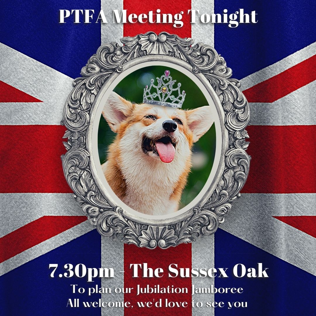 Jubilee planning meeting tonight at 7.30. Join us at The Sussex Oak if you'd like to get involved 🍻🍷