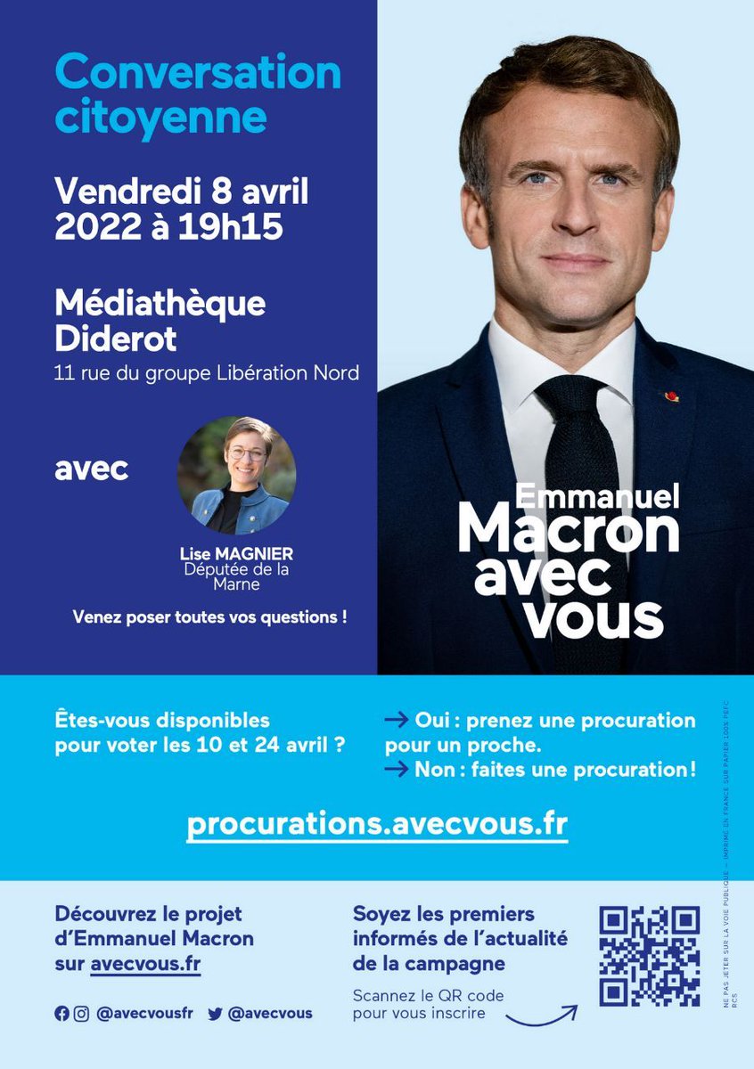 enmarchemarne's tweet photo. Nos prochaines rencontres :

Demain soir à 19h à l'Atrium (14 rue du Commerce) à #Reims avec @EPhilippe_LH. Inscription conseillée : https://t.co/I7mItwglHs

Vendredi 8 avril à 19h15 à la médiathèque Diderot à #Châlons

#AvecVous #NousTous #Macron2022 https://t.co/OB52LCaOM1