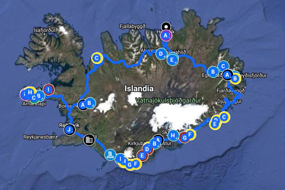 BorjaGonzalezRo's tweet photo. Mapa completado, van a ser 7 días de no parar y de cumplir un sueño junto con mis dos hermanitos, nos esperan por delante unas 50 cosas que intentaremos ver y unos 1700 km que conducir, 4 días para que empiece la aventura😍🇮🇸 https://t.co/TSC9dUyPo0