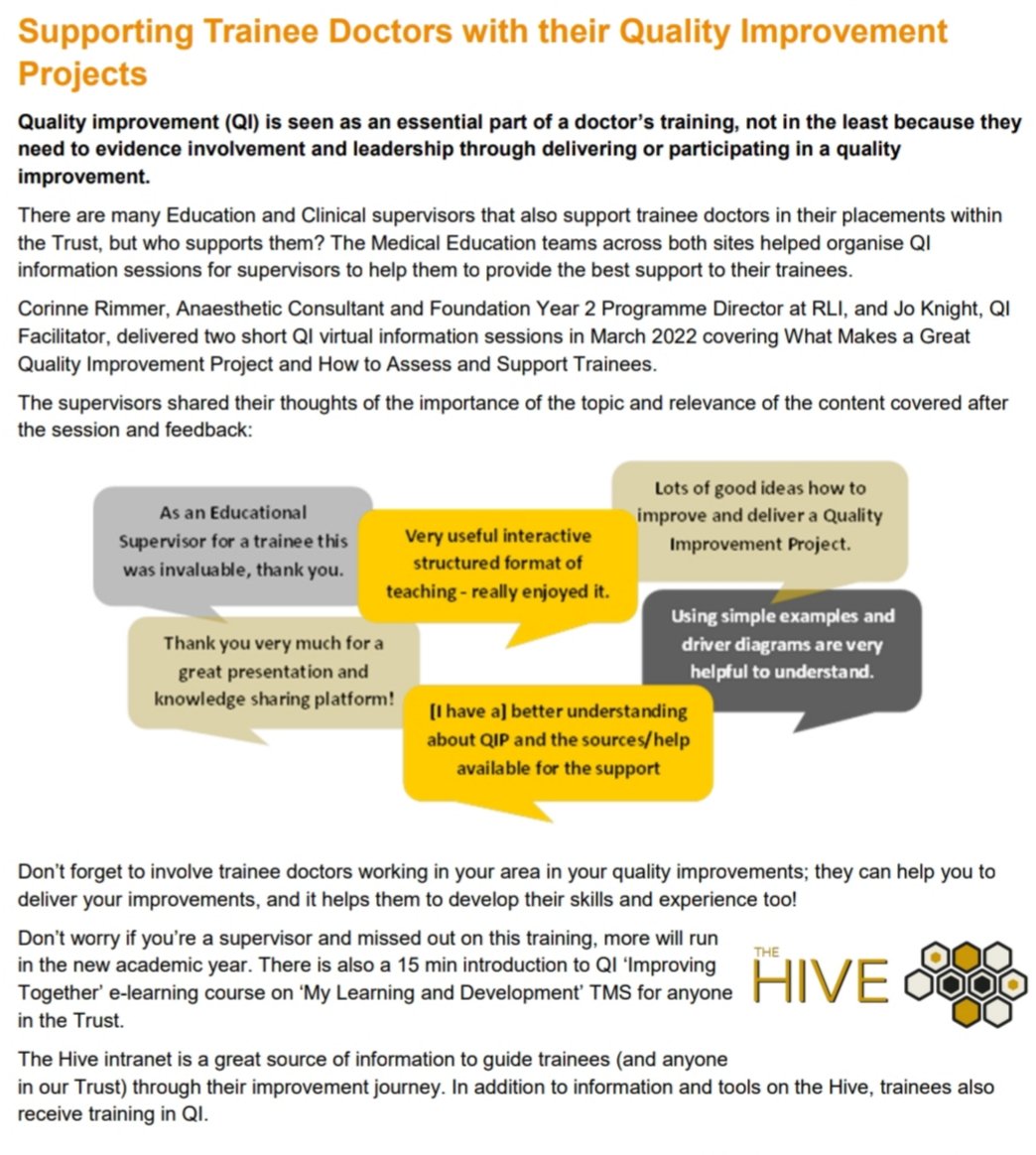 UhmbtEdCentre's tweet photo. A summary of the work we've been undertaking to support @UHMBT Trainers and Trainees with Quality Improvement Projects. Thank you @JoKnight80 for your guidance. @EducFgh @CorinneRimmer @drdj #SupportingPatientCare #SupportingTrainees #SupportingTrainers https://t.co/QRhYFDHPg8