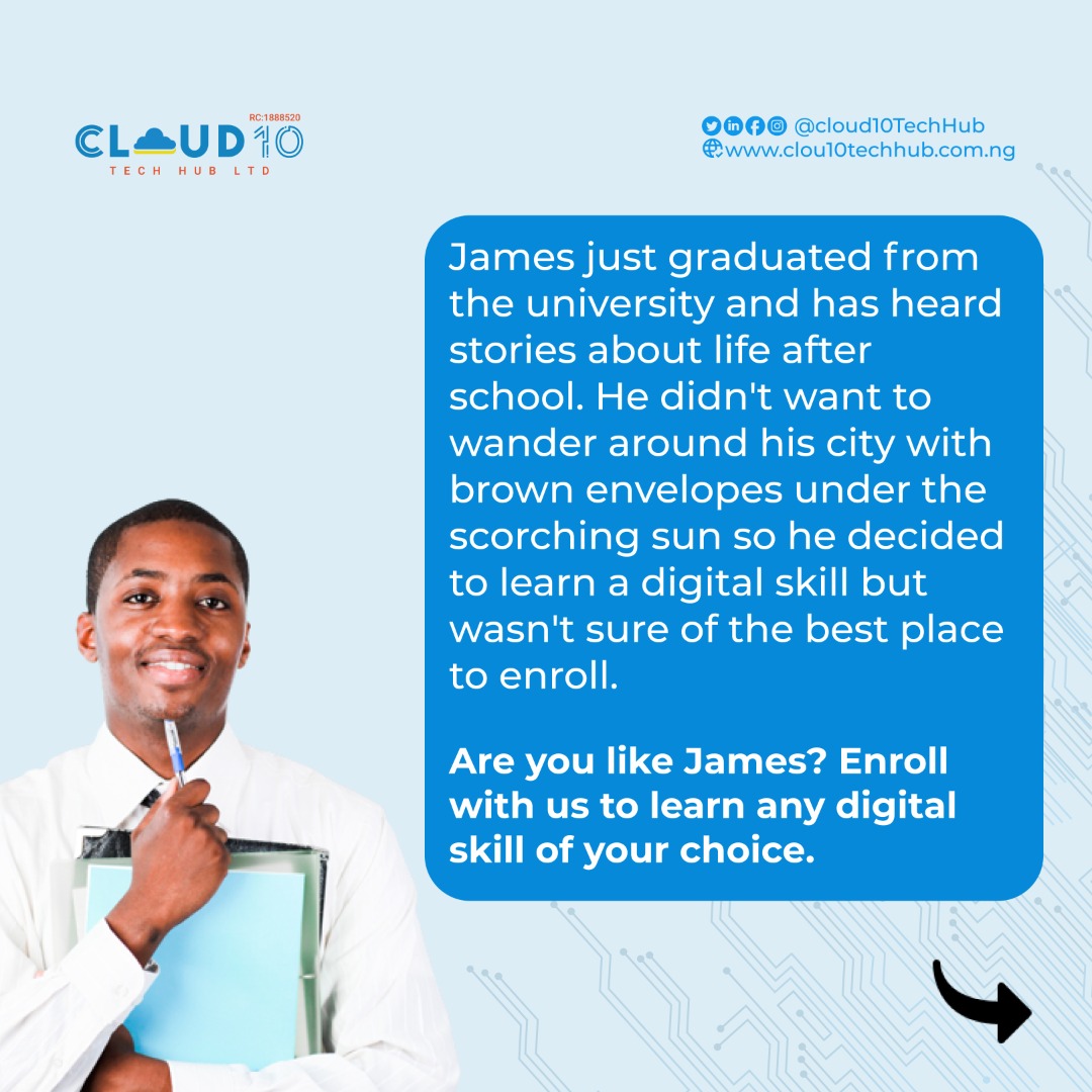 cloud10techhub's tweet image. Cloud10 tech hub was set up with you in mind.
We are equipped with dedicated experts who can help take your business/career to the next level.
Contact us today!
#contentmarketing #registeryourbusiness #digitalskillstraining #digitalmarketing #digitalmarketers #growyourbusiness