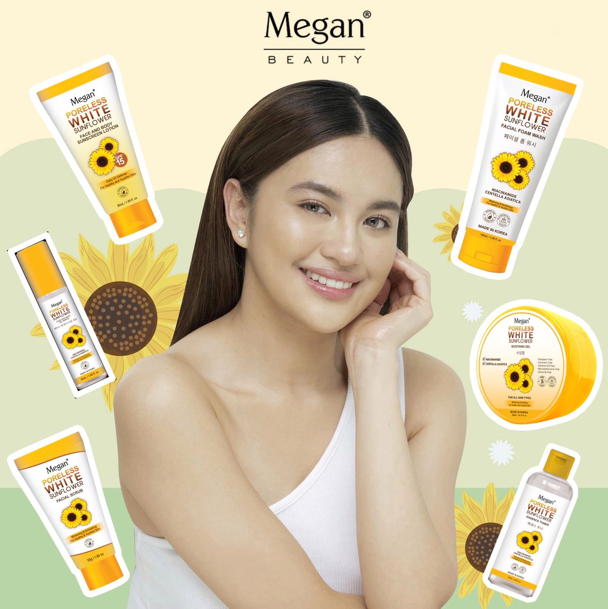 JAPStanPlug's tweet photo. Embody your #PorelessWhiteSkin with @MeganBeautyPH’s Sunflower Skincare Line!

Grab the chance to get the COMPLETE SET of Megan Sunflower Line by following the mechanics at https://t.co/B66Rlxa7c3

#MeganBeauty #MeganSunflower 
#JulieAnneSanJose ⟡ @MyJaps https://t.co/uwnW7DHgix