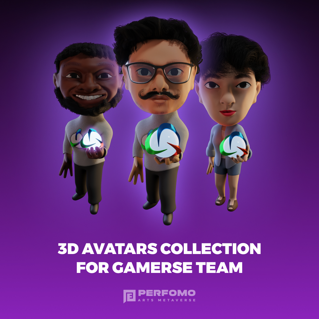 Gamersenft's tweet photo. 👑#Gamerse is proud to have teamed up with the @Perfomo_io team, who created 100+ 3D avatars for the Gamerse #NFTcommunity.👑

💎Each avatar is customized by Perfomo design team, and represents unique piece of #3dartwork.💎

Perfomo creates customized avatars for the #Metaverse https://t.co/cRHSfAumCh