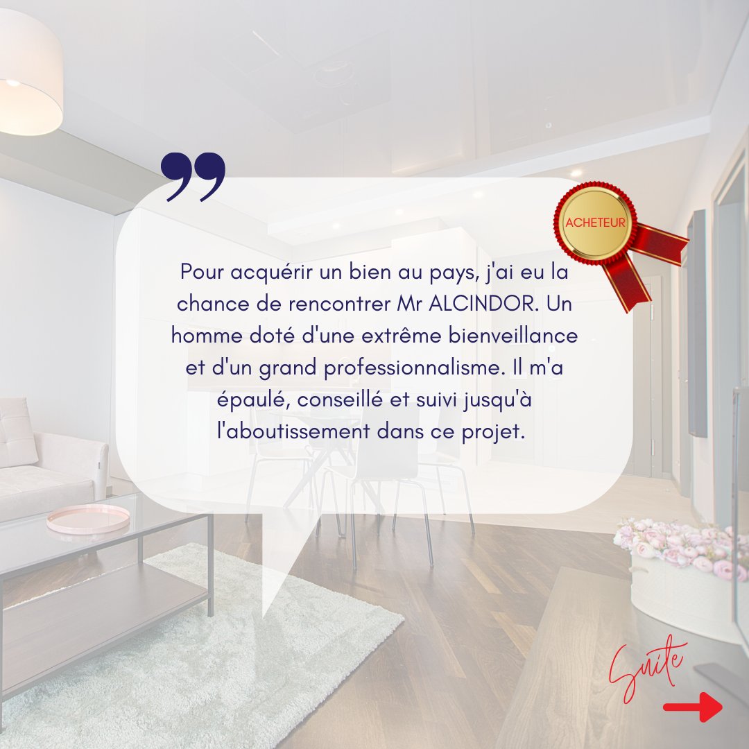 ClassImmos_M's tweet photo. ★ 𝐕𝐨𝐭𝐫𝐞 𝐚𝐯𝐢𝐬 𝐜𝐨𝐦𝐩𝐭𝐞 ★  

Ce genre de messages qui fait plaisir 🥰

🏠 Réalisons votre rêve immobilier.
𝐍𝐨𝐮𝐬 𝐬𝐨𝐦𝐦𝐞𝐬 à 𝐯𝐨𝐬 𝐜ô𝐭é𝐬 ! 🔵🔴
🌐 https://t.co/eoo4kH7fvF

#classimmos #immobilier #martinique #feedback #realestate #immo #ilovemyjob https://t.co/dD8xVAmkrQ