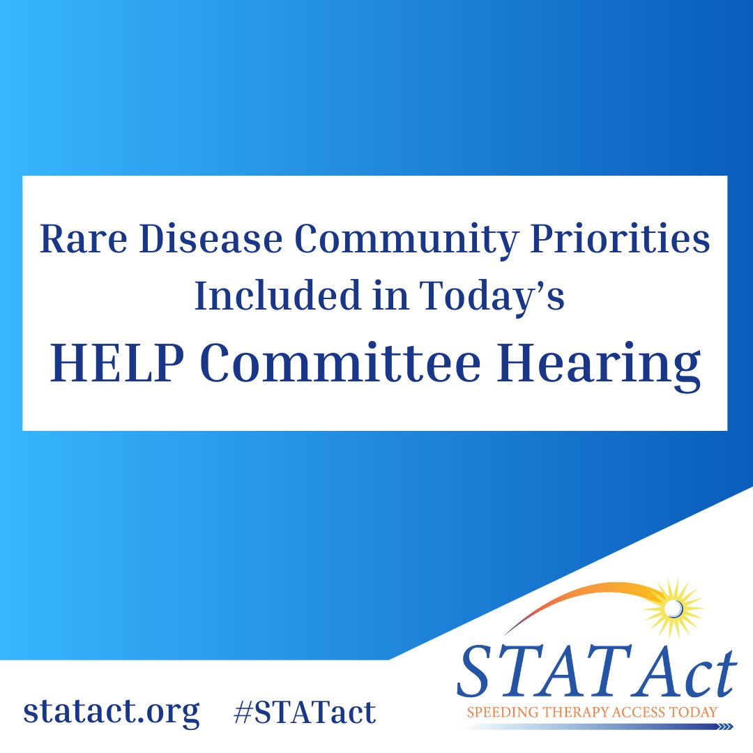 EveryLifeOrg's tweet photo. Happening Today - The #StatAct is expected to be among key rare disease community legislative priorities discussed during the U.S. Senate Committee on Health, Education, Labor &amp; Pensions hearing today, April 5th at 10:00 a.m. 

Watch LIVE here https://t.co/pvCATjuPjR https://t.co/beDZs3LxGB