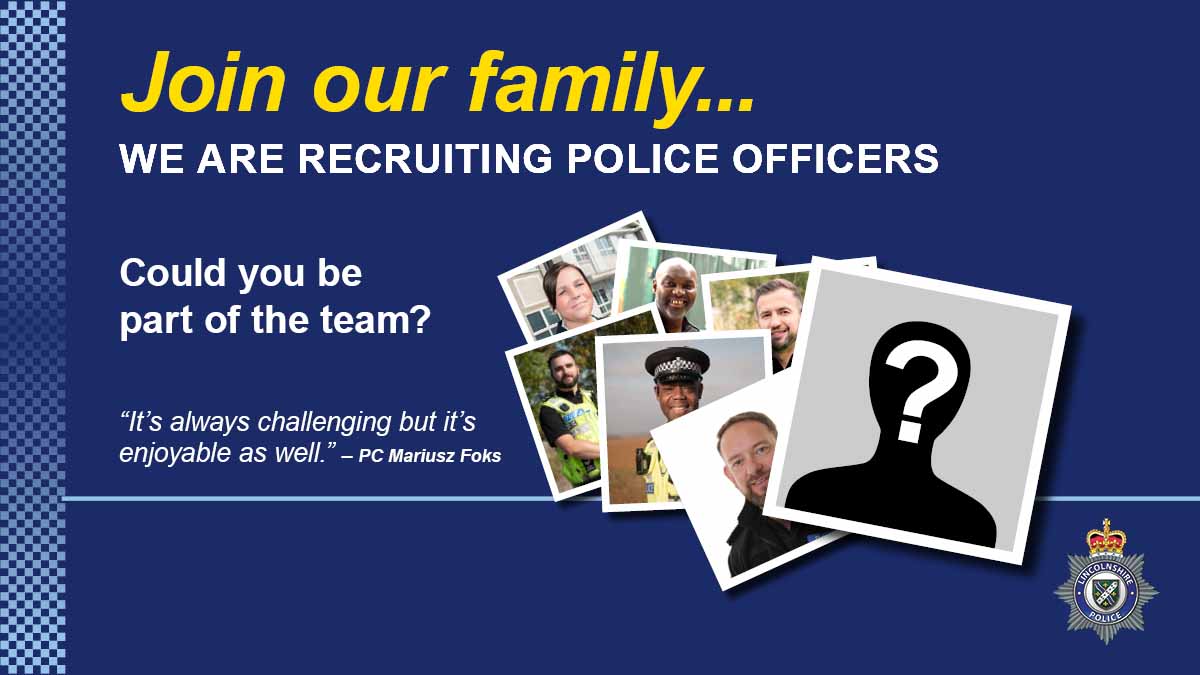 Lincolnshire Police on Twitter "🚨 Our police officer recruitment is