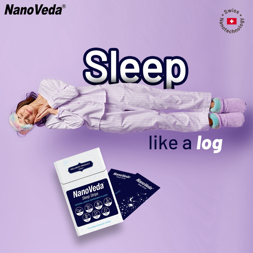 Enjoy long deep sleep without any disturbances with our Sleep Strips.

#NanoVeda #KillThePill #SleepStrips