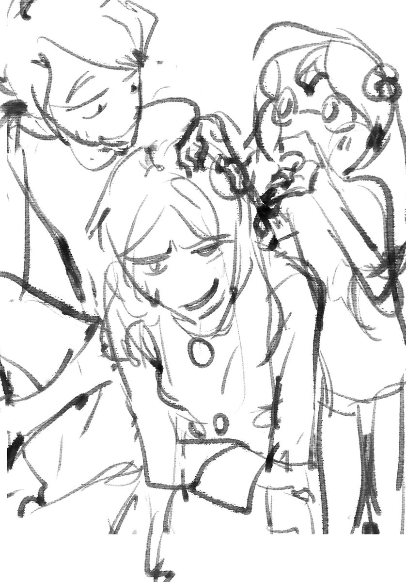 今の状況描きたいものが多すぎて筆が止まる、描いてる途中で色々思いついてこんなの描いてる暇じゃねぇ‼️ってなる今のうちに全部出力したい 