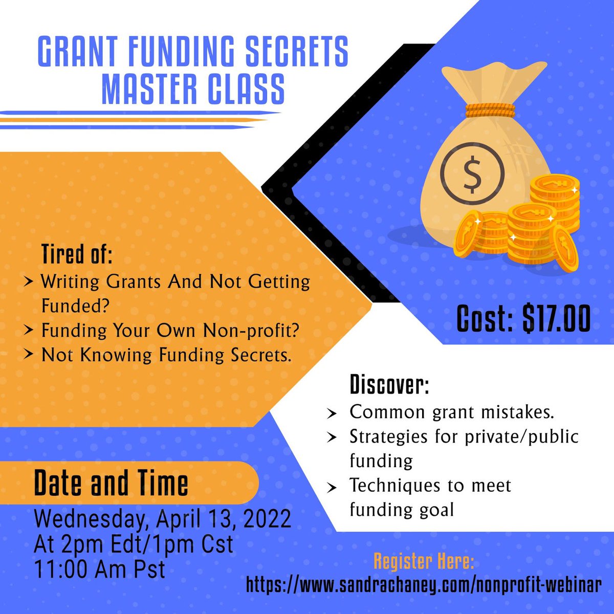 BLACKBiz_app's tweet photo. Who said non-profits can’t be profitable? Great webinar for those who want to unlock secrets to funding your mission. Checking out Sandra Chaney is a MUST. 
Register at https://t.co/rIfxO6sEJb                   #blackexcellence #nonprofit #grantfunding #nonprofitorganizations https://t.co/m3tZVCI2Xk