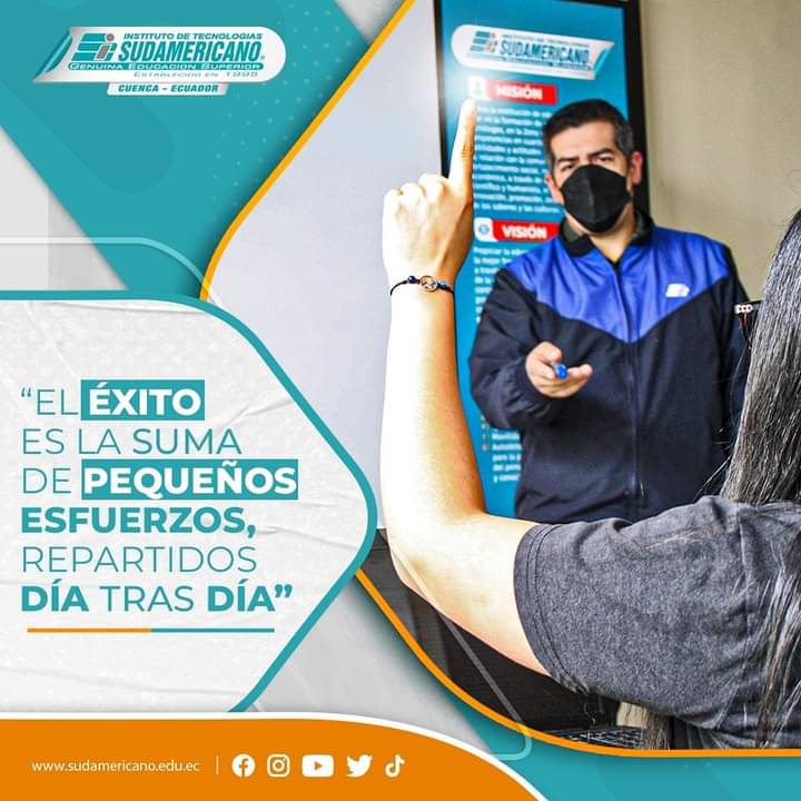 ¡𝐄𝐬 𝐭𝐢𝐞𝐦𝐩𝐨 𝐝𝐞 𝐜𝐮𝐦𝐩𝐥𝐢𝐫 𝐭𝐮𝐬 𝐦𝐞𝐭𝐚𝐬! ✌️✨

👉 Recuerda que cada día estás más cerca de alcanzar el éxito.

Que todo reto sea una motivación para hacer realidad tus sueños y que nada te detenga a ser la persona deseas ser. 

#SudamericanoCuenca