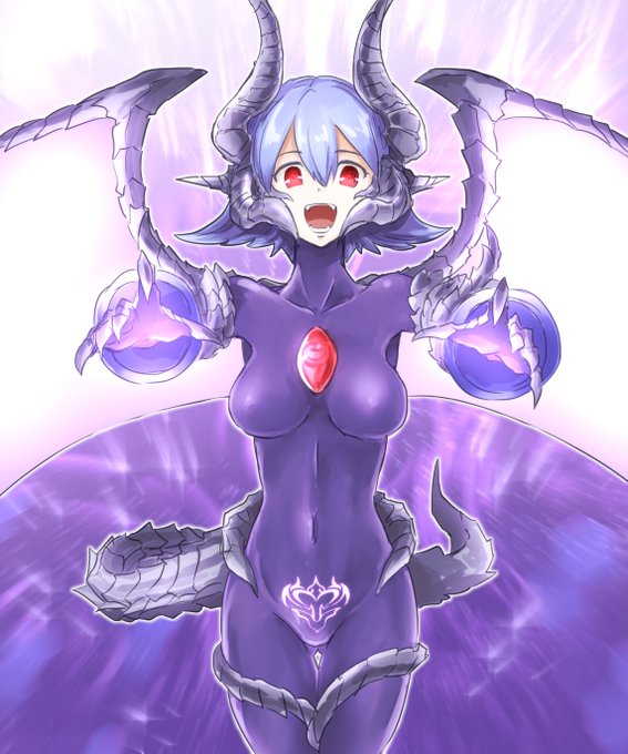 エンテ:催眠大好き全身ピッチリスーツ系魔竜
両目と胸にある瞳に魅入られた者はたちまち精神を支配されてしまう
自ら手を下すよりも意のままに操り同士討ちをさせる方が好みらしい
洗脳している間は一種の興奮状態に陥る為隙が生まれやすい弱点がある 