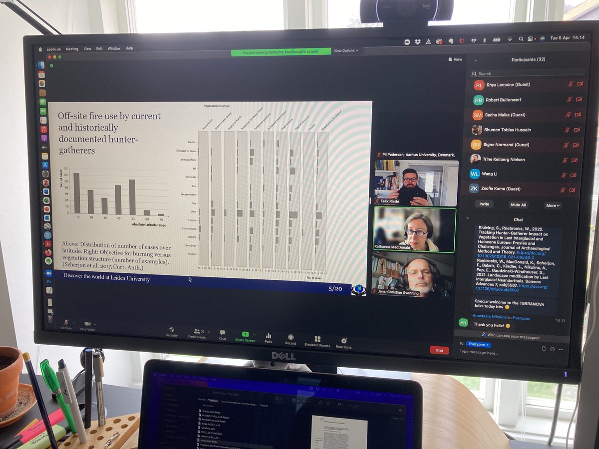 Wonderful joint <a href="/BiochangeAU/">BIOCHANGE</a> <a href="/ERC_CLIOARCH/">ERC-CLIOARCH</a> <a href="/TERRANOVA4EU/">TERRANOVA</a> webinar with Dr Kathy MacDonald from <a href="/LeidenArchaeo/">Leiden Archaeology</a> today on forager niche construction and ecosystem impacts!