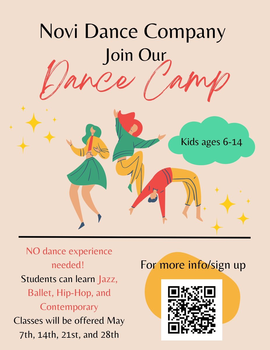 novidance's tweet photo. Attention young dancers!
NDC is hosting a dance camp as our spring fundraiser. Come dance the weekends away with us in May!
https://t.co/hgs3kgWANe https://t.co/Sa75Rtw0Yb