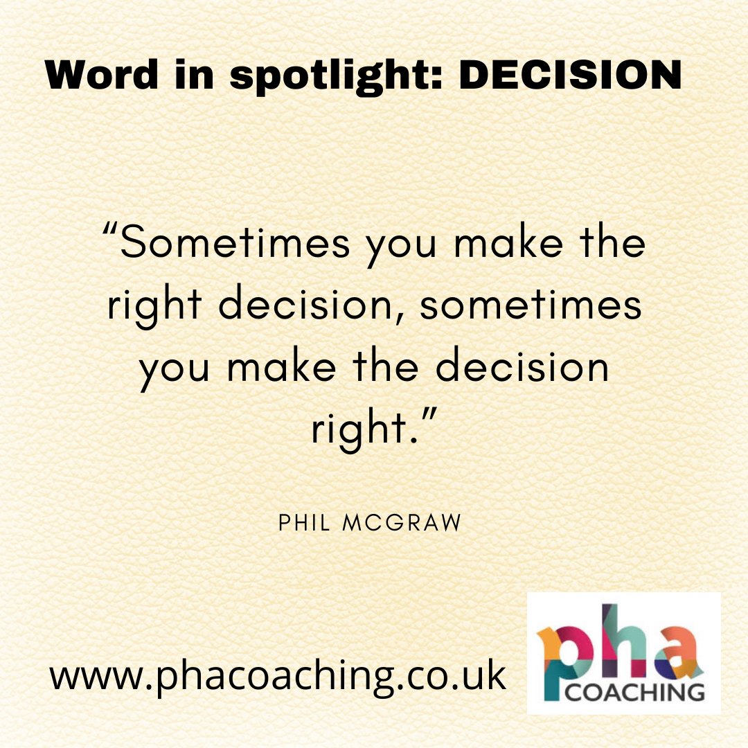 phacoaching's tweet photo. Still on our theme on: DECISION https://t.co/xsorHnqgWp