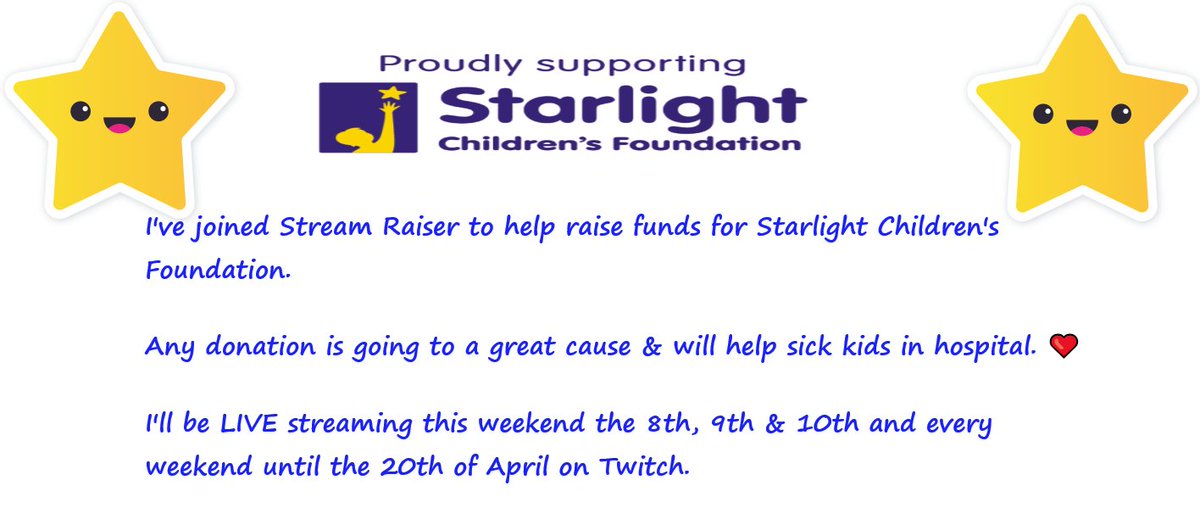 JayJamSims's tweet photo. IM BACK FOR GOOD!โค
Now head on over to this link to donate and see more info
https://t.co/MnVxvaub3O
Come support a great cause โค
Twitch Link - https://t.co/sUBbWbwm2x
#Simmer #TheSims4 #contentcreator #Twitch #starlightchildrensfoundation #StreamRaiser https://t.co/mbKBy6zlwb