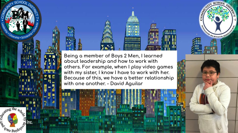 How Boys 2 Men is impacting our scholars. <a href="/Csd7Bx/">District 7</a> #BronxStrong