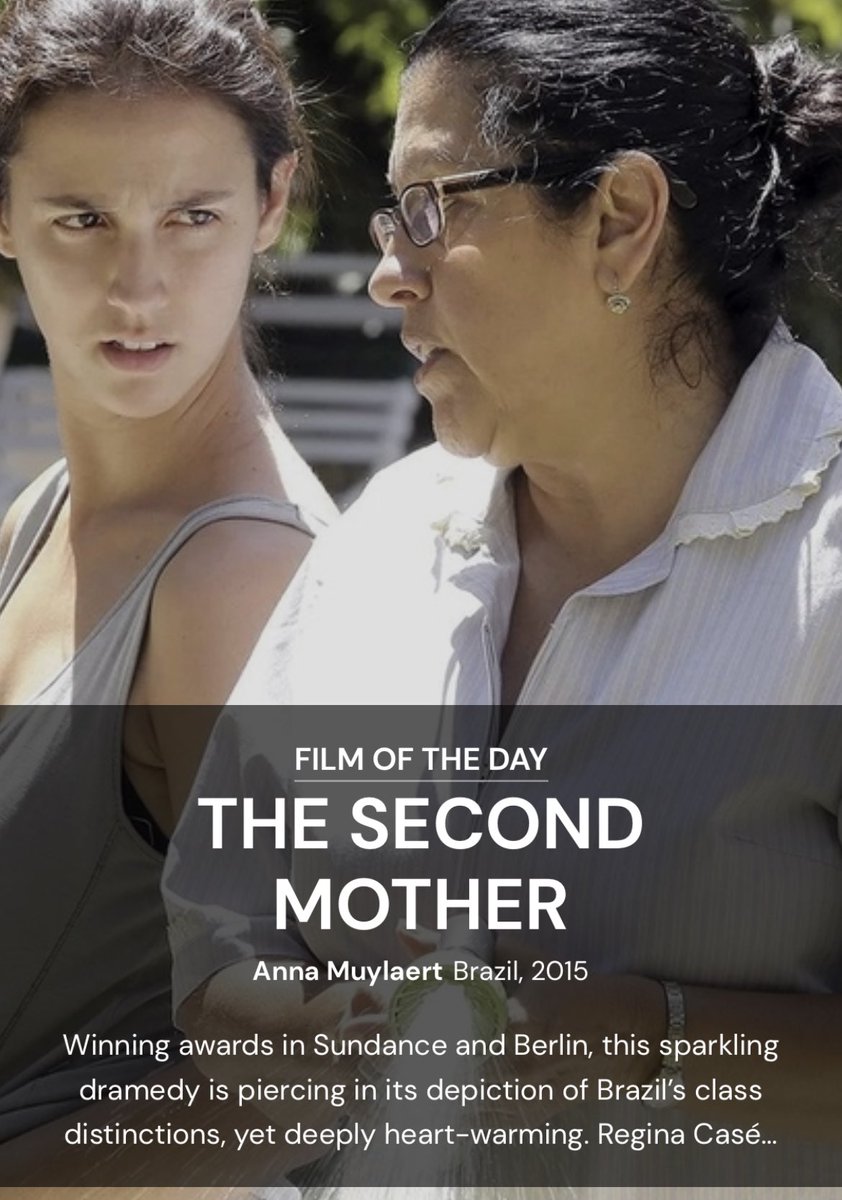 Today’s film of the day on <a href="/mubiuk/">MUBI UK & Ireland</a> is Anna Muylaert’s THE SECOND MOTHER, a piercing social commentary featuring a career-best performance by the great Regina Casé. Don’t miss it.