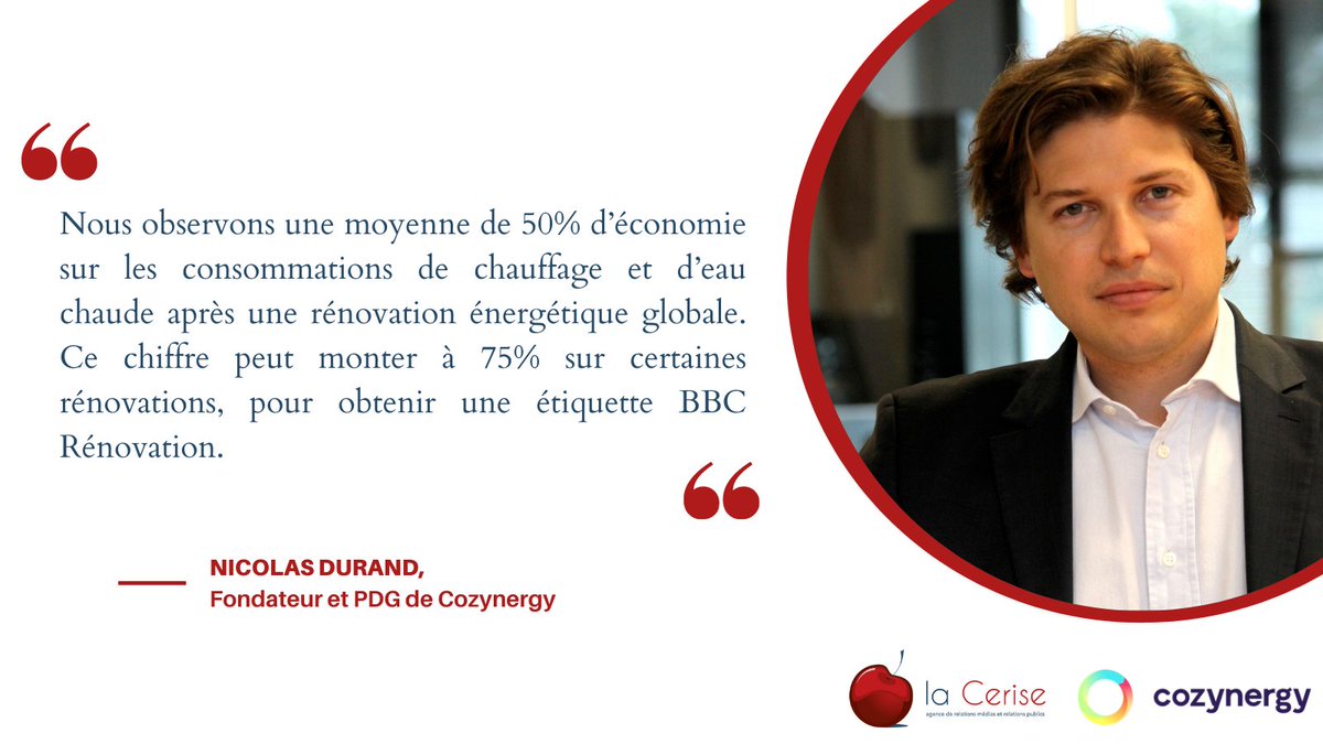 AgencelaCerise's tweet photo. [Actu client 🍒]

@cozynergy, filiale dédiée à la #rénovation énergétique de l'habitat de banques régionales du @GroupeBPCE, propose une approche globale aux particuliers, permettant ainsi de réelles économies d'#energie et de #budget 🏠

📩 CP disponible sur demande https://t.co/SUCTiw5WuC