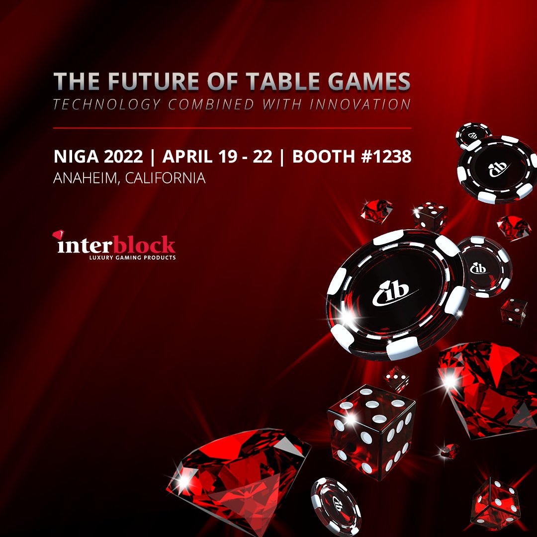 InterblockNews's tweet photo. We invite you to visit our booth #1238 @ upcoming NIGA show 2022! 👇
#NIGA2022 #AnaheimConventionCentre #InterblockGaming #Interblock https://t.co/uzMLgqPDID