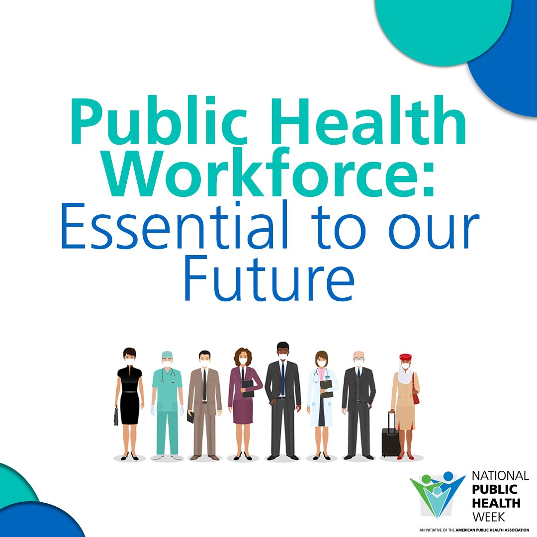 CCP_Prevention's tweet photo. The public health workforce is essential to addressing the health challenges of our present and future! #nationalpublichealthweek https://t.co/8poY1Ipoxf