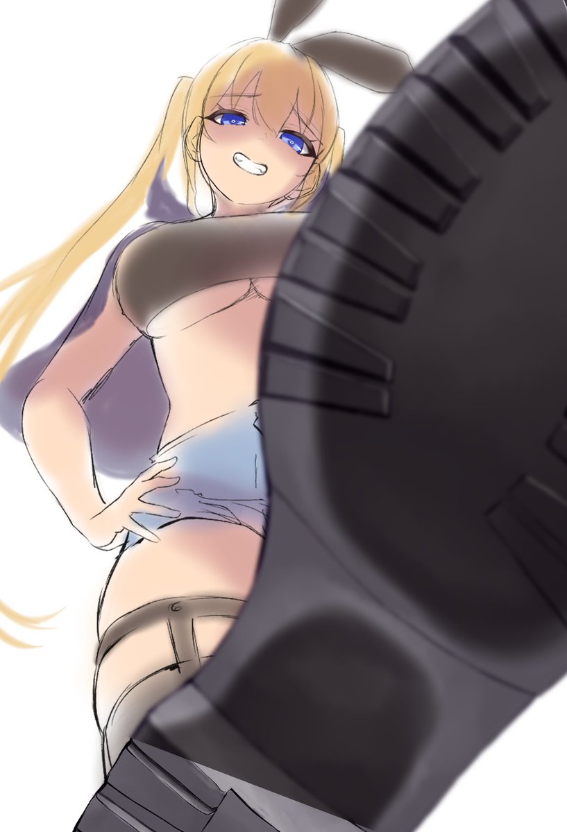 お疲れ様です!
サザンカさん(@twittsasanqua )から新しいラフをいただきました!

この画像を上手く使ってグリグリされてる感じを出そうと思います!今週中にはこのシーンのCGもできるかと思いますので、出来次第連絡します!

#女性上位 #M男向け #ゲーム #敗北 #逆リョナ 