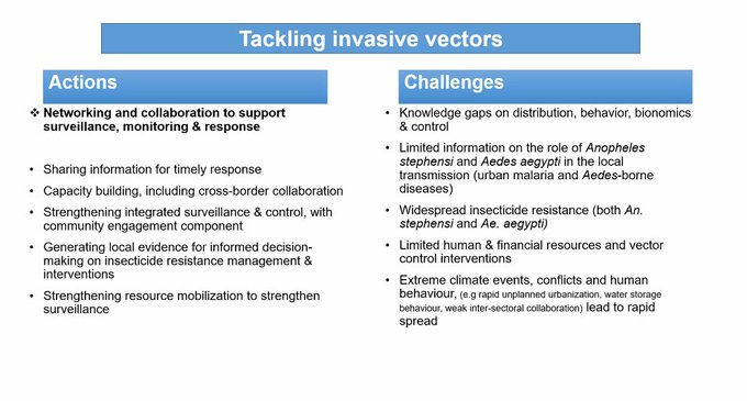 drclstbg's tweet photo. @samraal of the @WHOEMRO discusses activities and challenges on tackling invasive vectors in the region
#VectorControl #BeatNTDs #IntegratedVectorControl #VectorBorneNTDs https://t.co/YR0zud7YAh