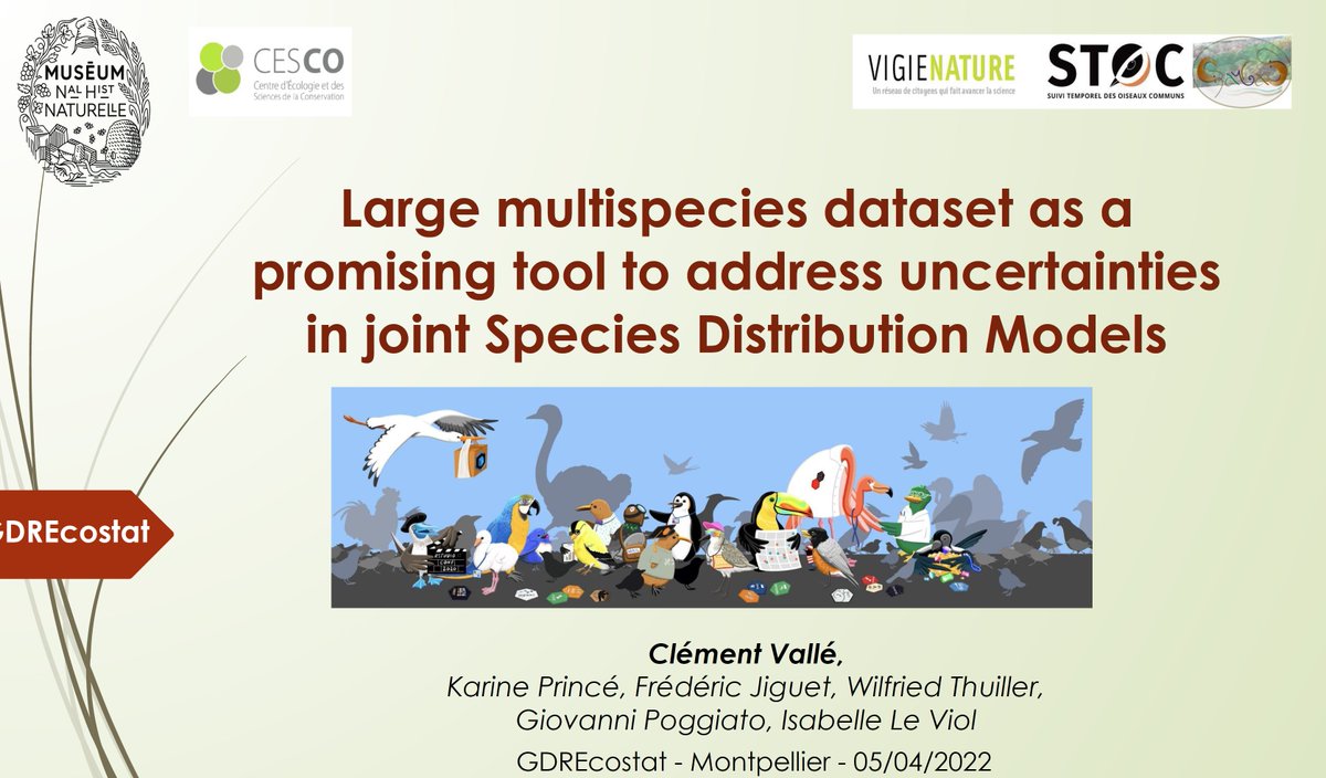 oaggimenez's tweet photo. Les jeux de données à large-échelle multi-espèces: des outils prometteurs pour explorer les incertitudes des modèles de distribution d'espèces joints (jSDM) - Clément Vallé @Karine_Prince #gdrEcoStat https://t.co/VVmsbdAeGK