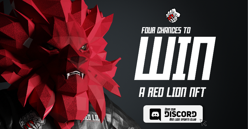redlionsc's tweet photo. We're running an NFT Giveaway competition! 👍 

To stand a chance to win a 🔴🦁 NFT (total  4️⃣ winners), simply; 

📍 Follow @RedLionSCxyz &amp; RT this post
📍 Join our Discord

⭐️ Bonus task - invite 2️⃣  buddies to our discord for an extra chance to win and to get a public WL spot!