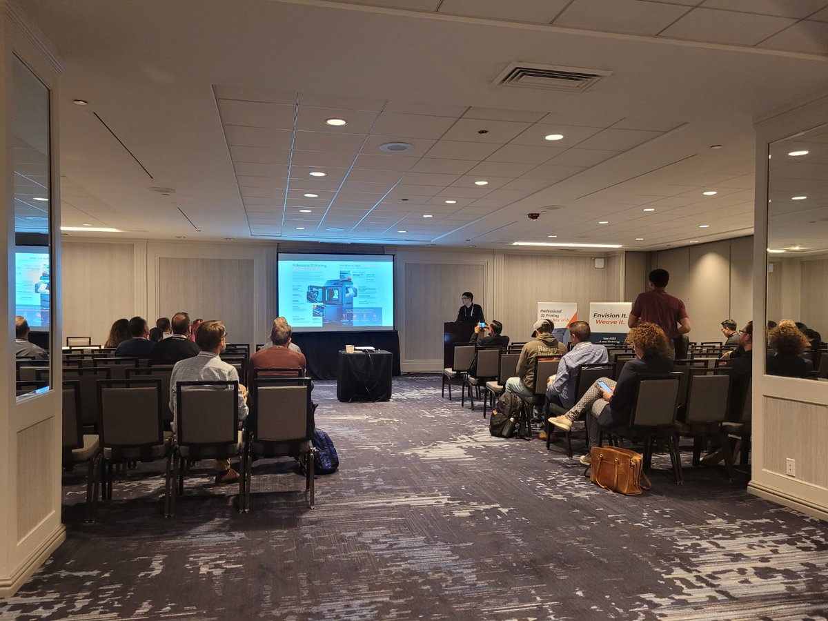 fabweaver_3d's tweet photo. Day2 - AMUG 2022
fabWeaver was introduced & spotlighted at the AMUG 2022 Opening event.
And we had a separate session on enhancing workflow by A530.
#AMUG #ForUsersByUsers #additiveManufacturing #Chicago #3DPrinter #3DPrinting #industrial3dprinter #fabWeaver #prototyping https://t.co/SFwKFzJu4U