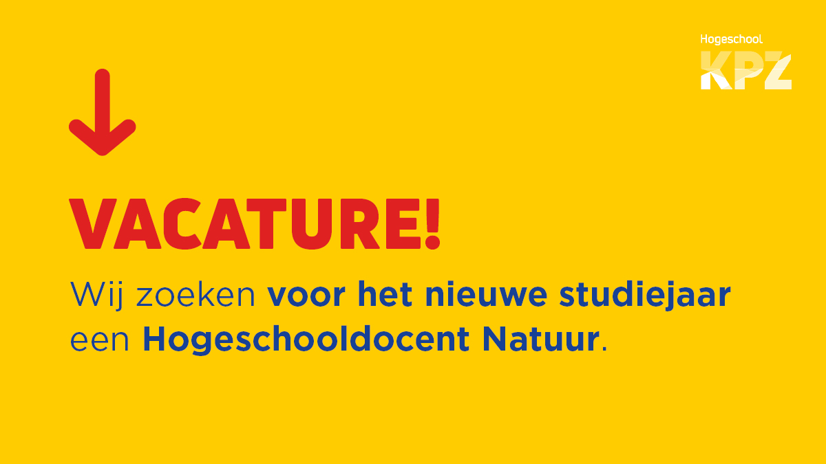 Hogeschool KPZ is voor het nieuwe studiejaar 2022-2023 op zoek naar een enthousiaste hogeschooldocent Natuur met hart voor uitdagend natuuronderwijs! Bekijk de vacature op kpz.nl/vacatures/hoge… #werkenbijKPZ #hogeschooldocent  #natuuronderwijs