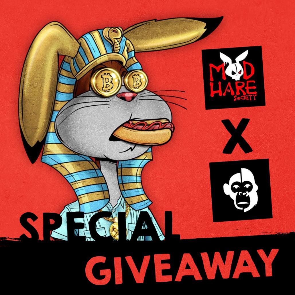 Gorilla with Glasses - Primate Business (@primatebusiness) on Twitter photo #GiveawayNFT Time
The @PrimateCronos have teamed up with <a href="/MadHareSociety/">Mad Hare Society</a> to give away 3 NFTs from the OG <a href="/MadHareSociety/">Mad Hare Society</a> Collection🔥
Rules:
1. Follow <a href="/ElRealGenius/">GENIUS</a> <a href="/MadHareSociety/">Mad Hare Society</a> @PrimateCronos
2. ♥️+🔁 & Tag 3
3. Join: discord.gg/MadHareSociety & discord.gg/cpb
#CPB #GiveawayNFT Time
The @PrimateCronos have teamed up with <a href="/MadHareSociety/">Mad Hare Society</a> to give away 3 NFTs from the OG <a href="/MadHareSociety/">Mad Hare Society</a> Collection🔥
Rules:
1. Follow <a href="/ElRealGenius/">GENIUS</a> <a href="/MadHareSociety/">Mad Hare Society</a> @PrimateCronos
2. ♥️+🔁 & Tag 3
3. Join: discord.gg/MadHareSociety & discord.gg/cpb
#CPB