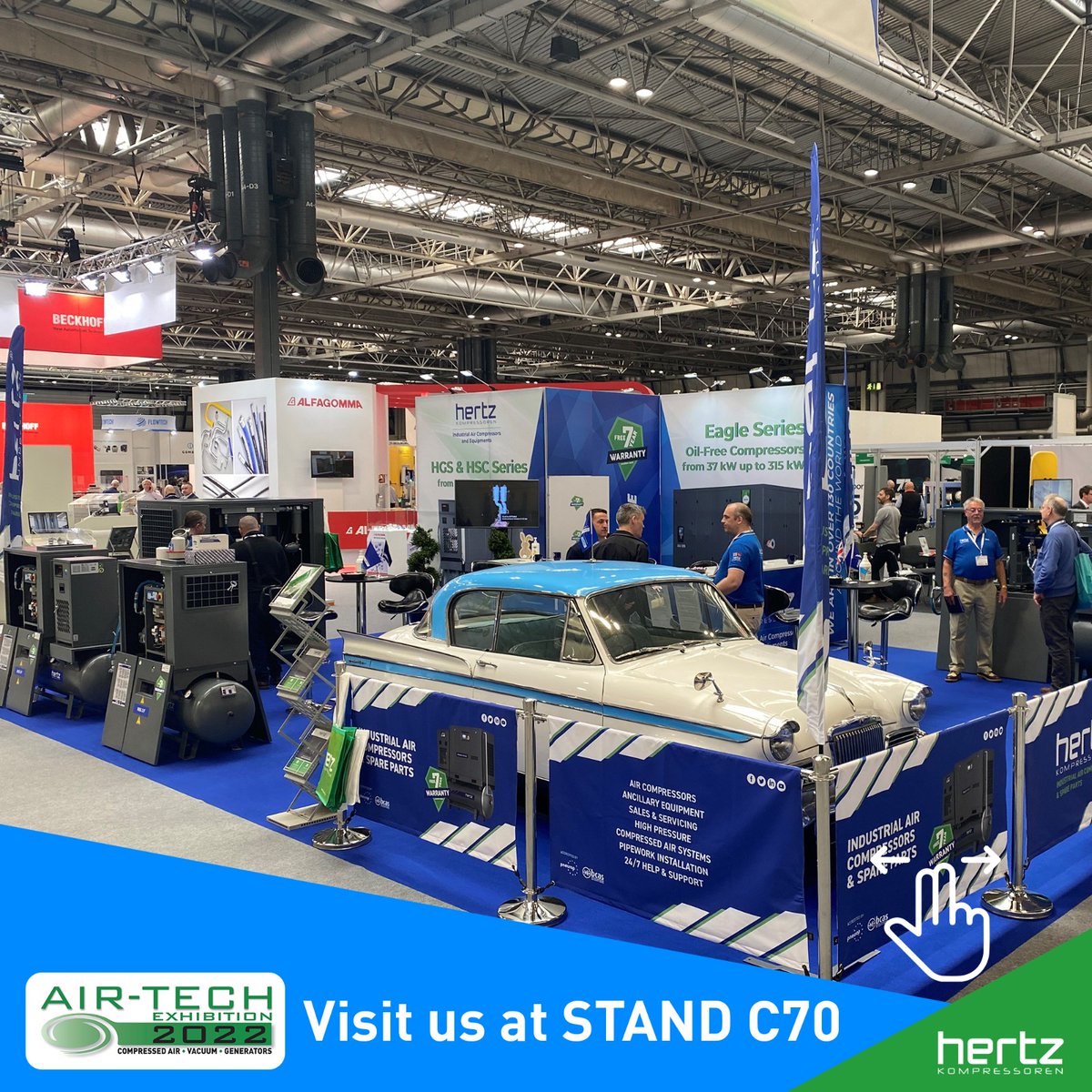 HertzCompresor's tweet photo. We are ready! Come visit us at #AIR-TECH2022
Stand : C70
05-07 April

#exhibition #airtech #compressedair #oilfree #vacuum #generators https://t.co/AeuDPYmn4S