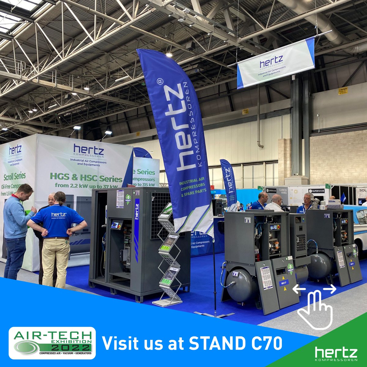 HertzCompresor's tweet photo. We are ready! Come visit us at #AIR-TECH2022
Stand : C70
05-07 April

#exhibition #airtech #compressedair #oilfree #vacuum #generators https://t.co/AeuDPYmn4S