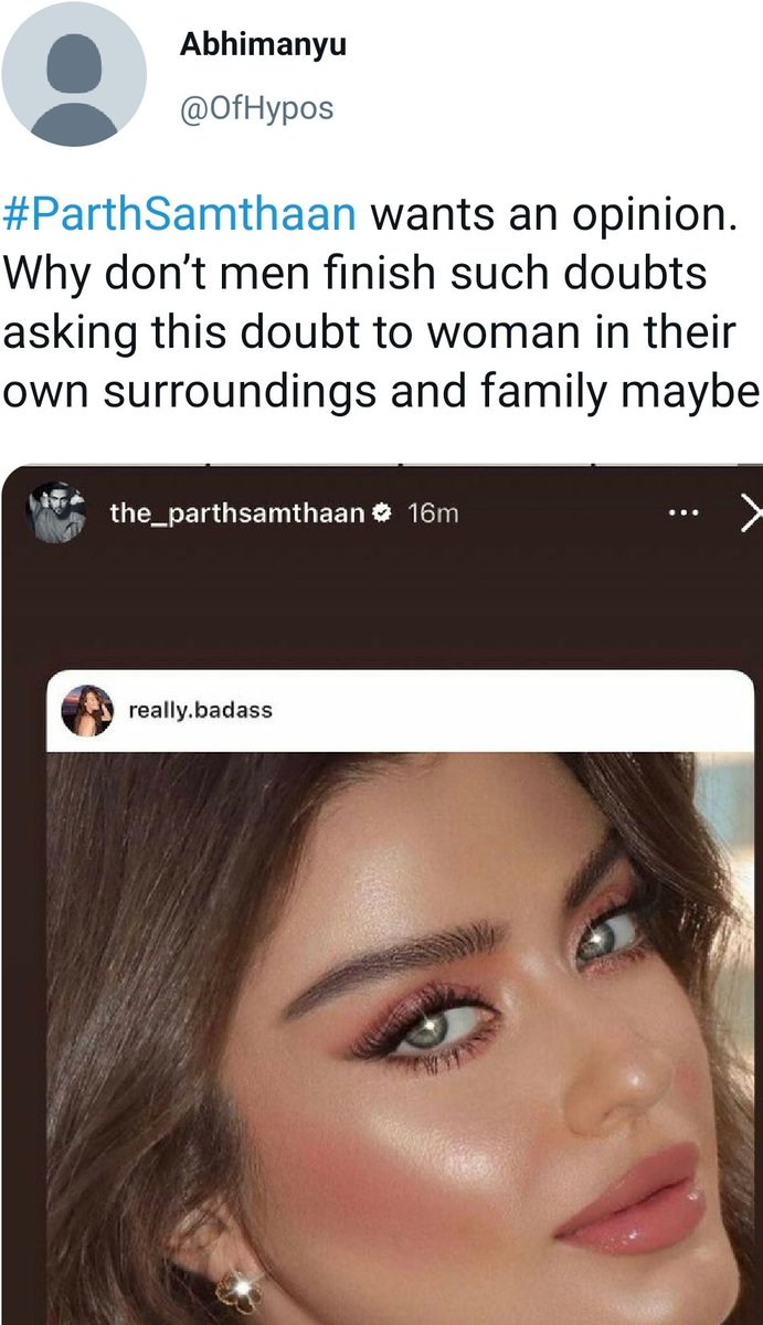 parth_projects's tweet photo. Just ignore this butt hurt ejfian. Putting the same blames on shaheer and parth. 

#ParthSamthaan https://t.co/Lz2AHD58sU