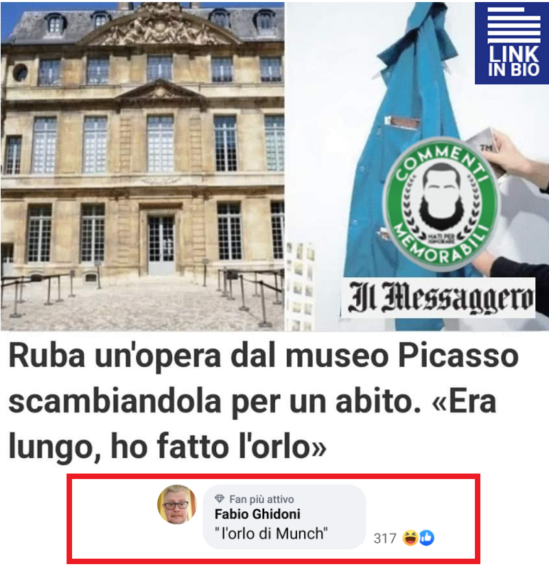 CM_Memorabili's tweet photo. Fraintendimenti artistici che possono costare molti Monet. #commentimemorabili #ignoransa #orlo #museo #picasso https://t.co/1yciEpbewO
