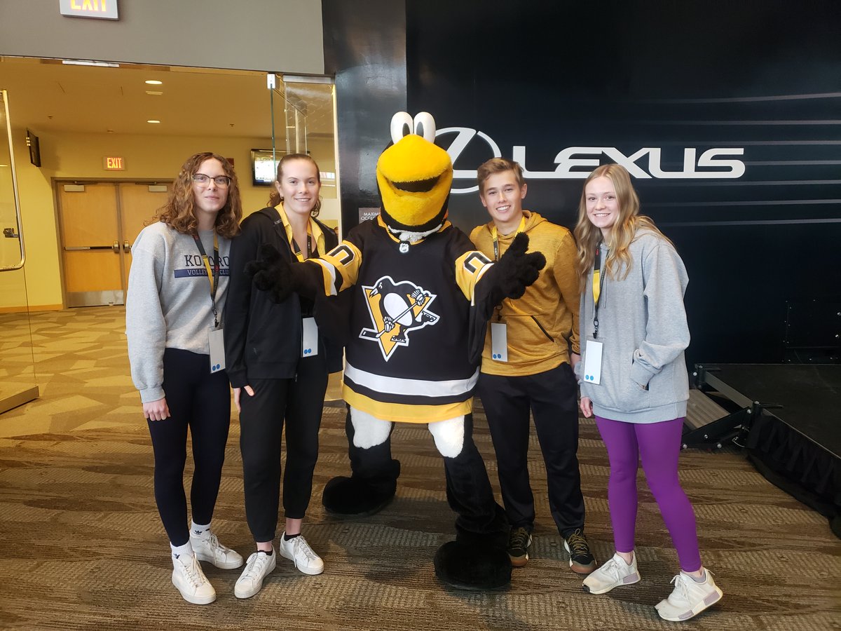 Congrats to THS Team Crosby for winning the first annual Technologists of the Year award. The idea of “Pens Play” enhancing the Pittsburgh Penguins app for fans. Congrats Owen Baker, Rayne Elling, Rylee Elling, Sarah Hartman !! <a href="/TRINITY_MLUCAS/">Dr. Michael Lucas</a>  <a href="/TrinityAreaSD/">Trinity Area School District</a> <a href="/Trinity_Hillers/">Trinity Athletics</a>