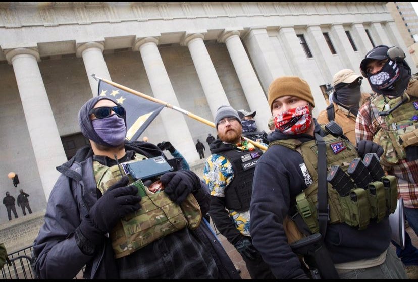cadoyle_18's tweet photo. Hoeft, a 28-year-old Ohioan lied: about his ties to the Boogaloo Bois, an extremist org, &amp; his military record.

More importantly, his failed expedition highlights a dangerous trend bw foreign fighters &amp; extremists. It casts doubts on the legalities of the #NeutralityAct.

[2/3] https://t.co/JulfjTJfRL
