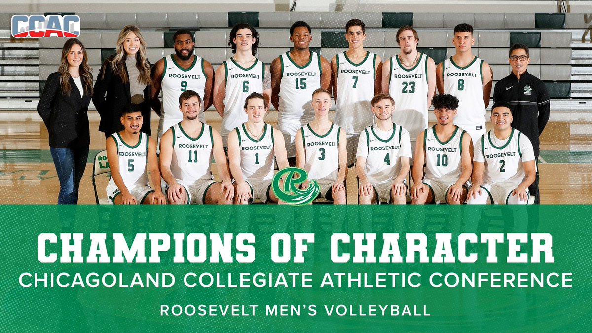 RooseveltLakers's tweet photo. Lakers Earn CCAC Conference Champions of Character Team Award in Men's Volleyball
📰 https://t.co/2K7SxzMhL7
@RooseveltU | @RULakersMVB https://t.co/iRqMGj1z7M