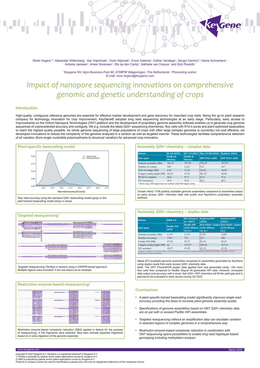 AW_NGS's tweet photo. Come and see @KeyGeneInfo nanopore sequencing innovations for crop ๐ฑ genomics poster #805 @agbt #AGBTAG22 #gemomics #targeted #NGS #accuracy https://t.co/Y6Q3c2ztCU https://t.co/kz8fH9lJvT