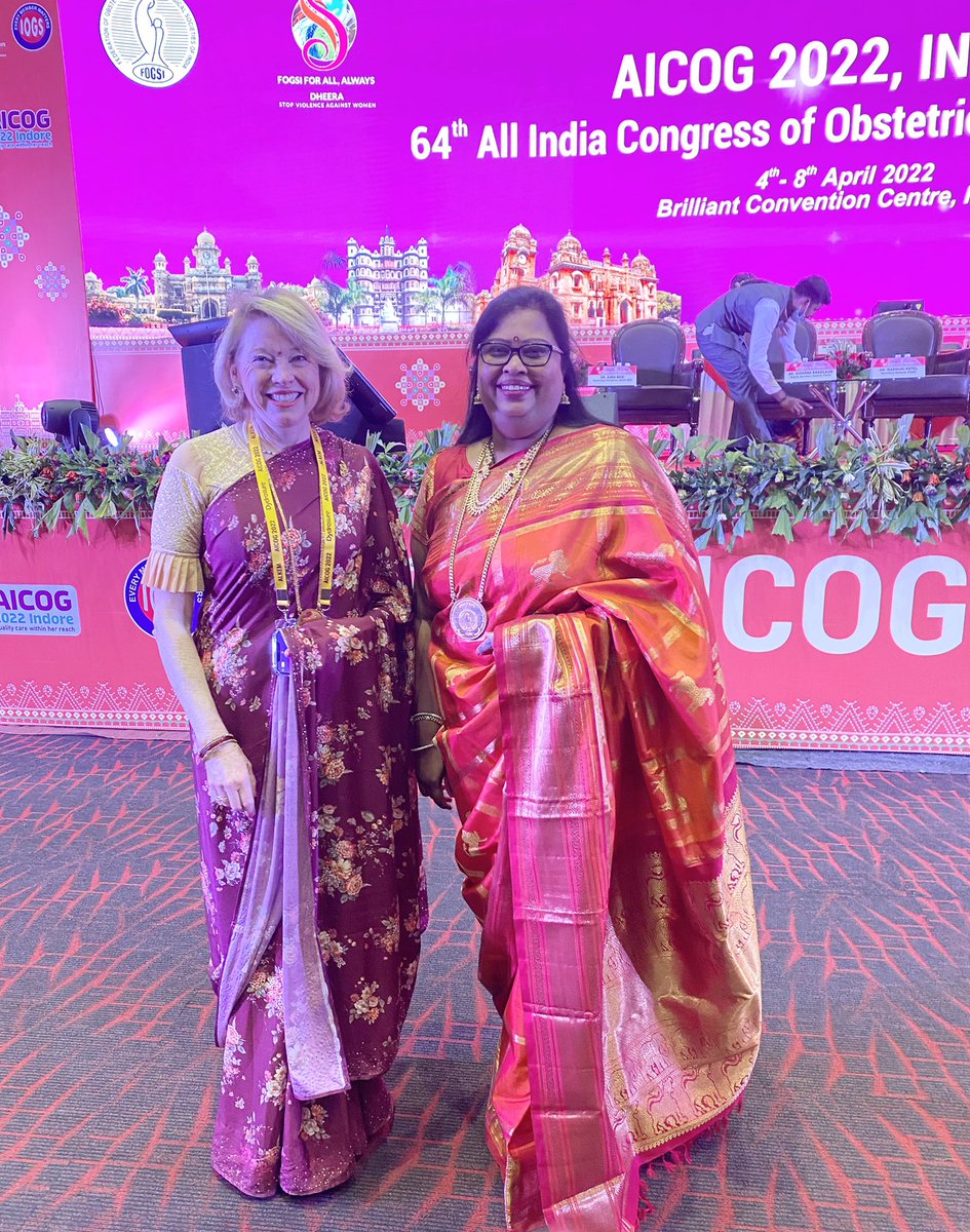 Niru22's tweet photo. Welcome @figohq #President @ConryJeanne from California, USA  to #India as Guest of Honour for #AICOG2022 President @fogsiofficial @DrSShanthaHYD https://t.co/TzX3CZ9Knp