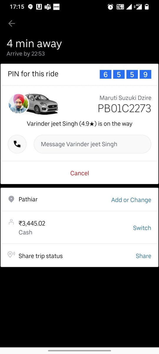 RanaSchn's tweet photo. @UberIndia @Uber @Uber_Support 
05-04-2022 @uberpunjab @uberludhina
#uberdriver  #uberpatheticbehaviour #ubernocustomerservice #ubernocustomersupport #ubernocustomerresponce 
@prabhjeet_s @dkhos
sir for your information
@abhinavmittoo #badtreatment #medicalemergency https://t.co/Apel6q0QfB