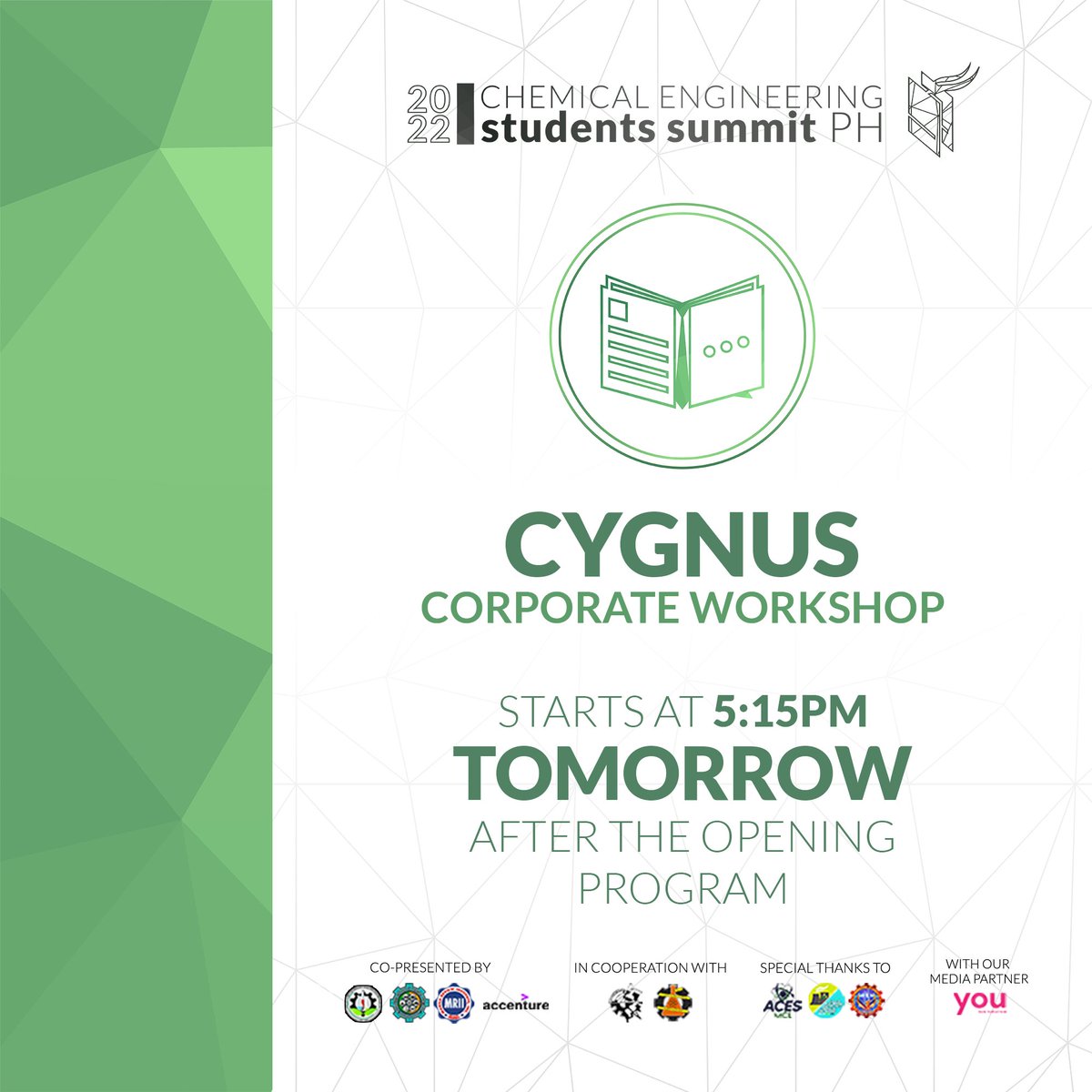 ChESSPH's tweet photo. Tomorrow is Day 1 of ChESSPH 2022, and also time for CYGNUS: The Corporate Workshop. 🧳

Learn vital career skills that we'll need to navigate a corporate landscape after graduation from professionals in the field. See you there!

#ChESSPH2022 
#ChESSPH
#ChESSPHCygnus https://t.co/YvCD0PClYL