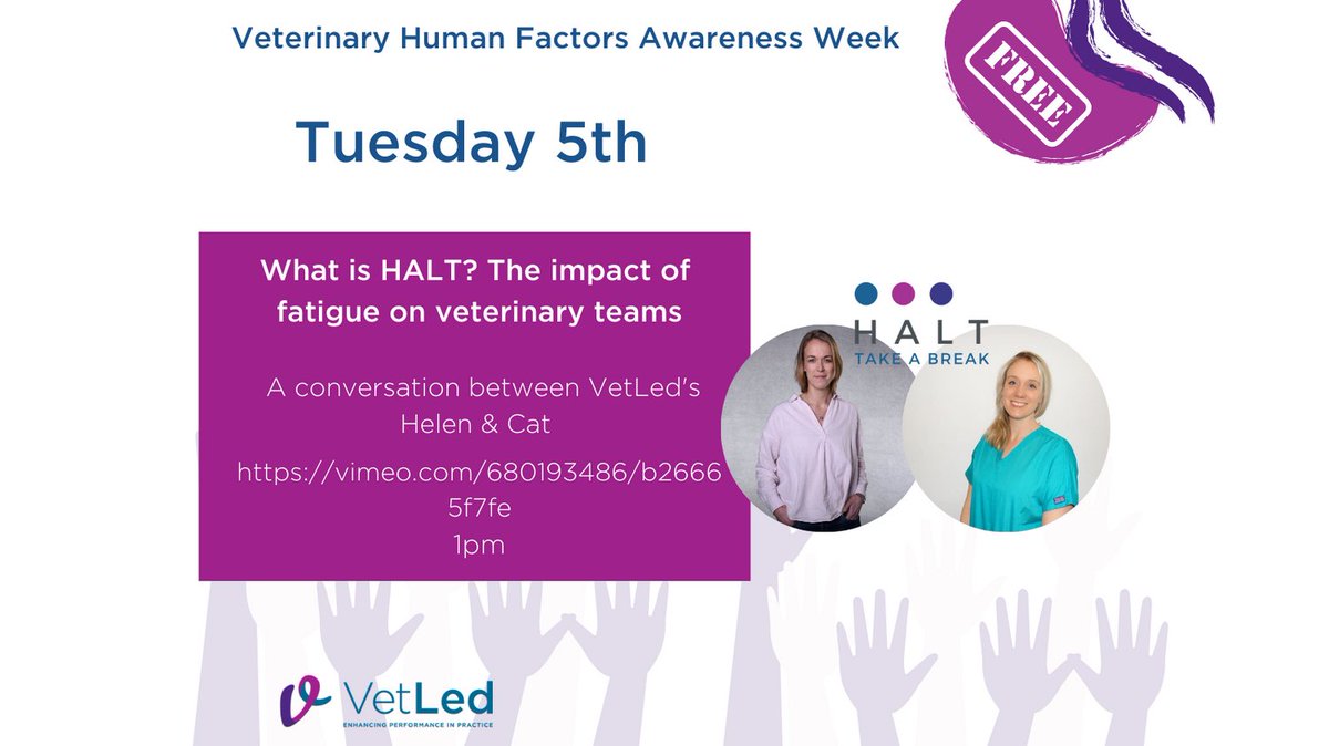 vetledteam's tweet image. What is HALT? 
Find out everything you need to know in this short video and check out vetled.co.uk for free HALT downloads.

Have you HALTed today? 

#pateintsafety #humanfactors #VHFAW