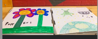 RushtonLibrary's tweet photo. It's Toppers Night! 
Here is a sneak peek of some of the amazing boxes the students created.  Remember to enter your student's class code and color when you order so that you will receive their custom designed pizza box. https://t.co/UE6S3wXsJr